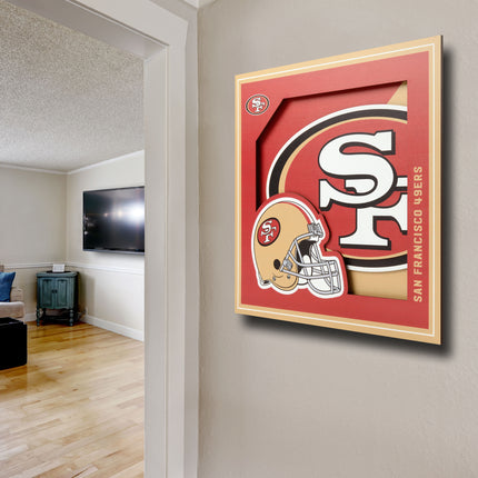 San Francisco 49ers 3D Logo Series Wall Art - 12x12