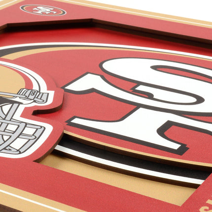 San Francisco 49ers 3D Logo Series Wall Art - 12x12