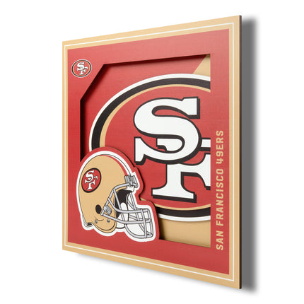 San Francisco 49ers 3D Logo Series Wall Art - 12x12