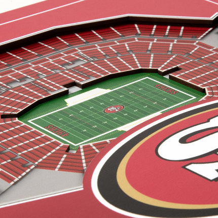 San Francisco 49ers 3D StadiumView Wall Art 12x12