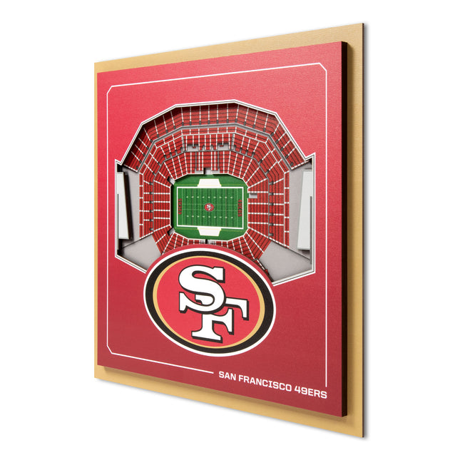 San Francisco 49ers 3D StadiumView Wall Art 12x12