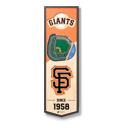 San Francisco Giants 3D Stadium 6x19 Banners