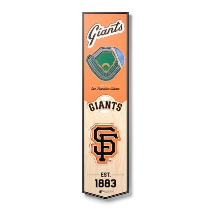San Francisco Giants 8x32 3D Stadium Banner