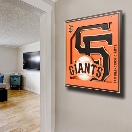 San Francisco Giants 3D Logo Series Wall Art - 12x12