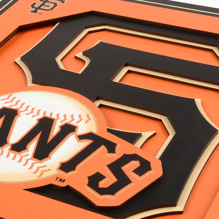 San Francisco Giants 3D Logo Series Wall Art - 12x12