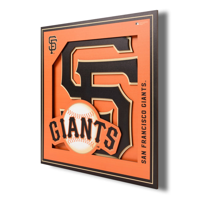 San Francisco Giants 3D Logo Series Wall Art - 12x12