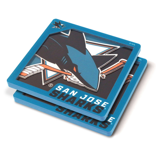 San Jose Sharks 3D Logo Series Coasters