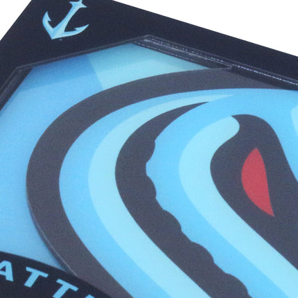 Seattle Kraken 3D Logo Series Coasters