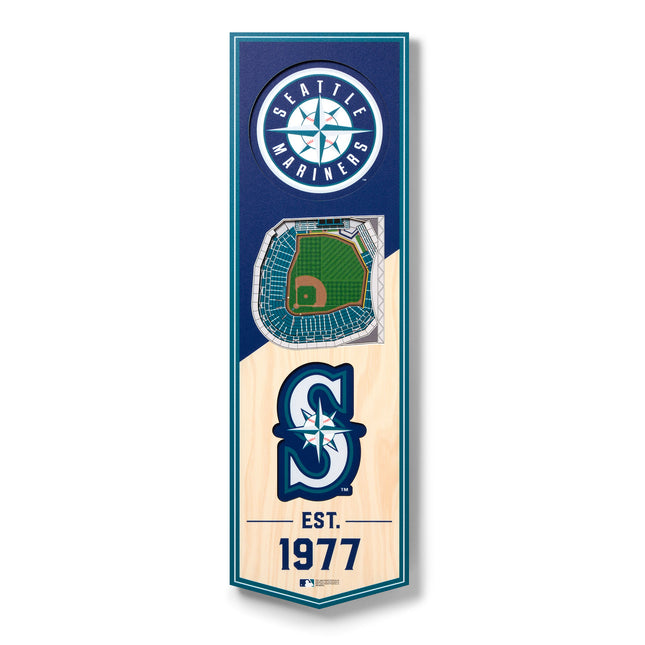 Seattle Mariners 3D Stadium 6x19 Banners