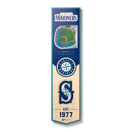 Seattle Mariners 8x32 3D Stadium Banner