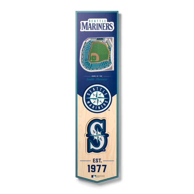 Seattle Mariners 8x32 3D Stadium Banner