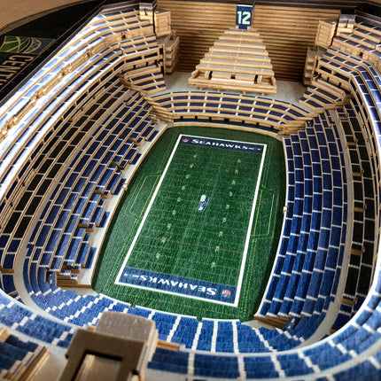 Seattle Seahawks 25 Layer Stadium View Lighted End Table