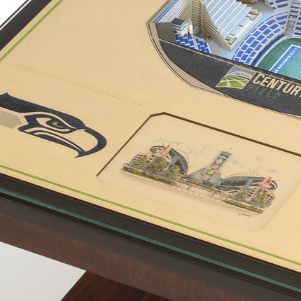 Seattle Seahawks 25 Layer Stadium View Lighted End Table