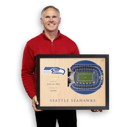 Seattle Seahawks 25 Layer Stadium Art