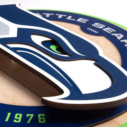 Seattle Seahawks 3DX Circle Backer Wall Art