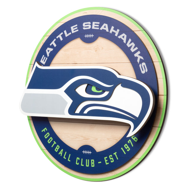 Seattle Seahawks 3DX Circle Backer Wall Art