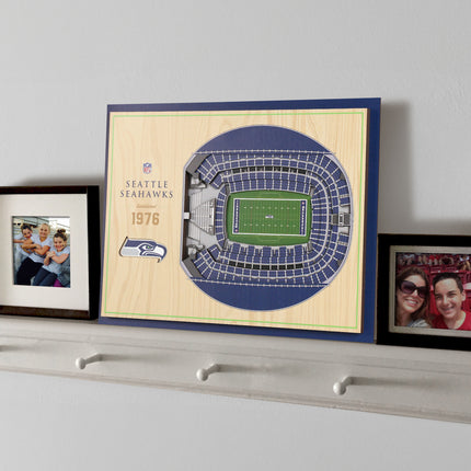 Seattle Seahawks 5-Layer 3D StadiumView Wall Art