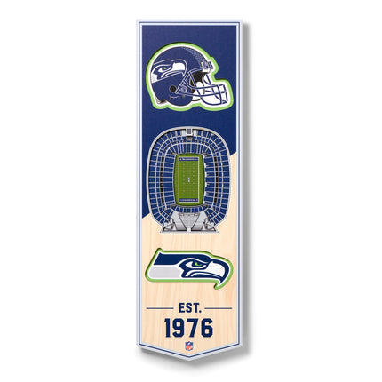 Seattle Seahawks 3D Stadium 6x19 Banners