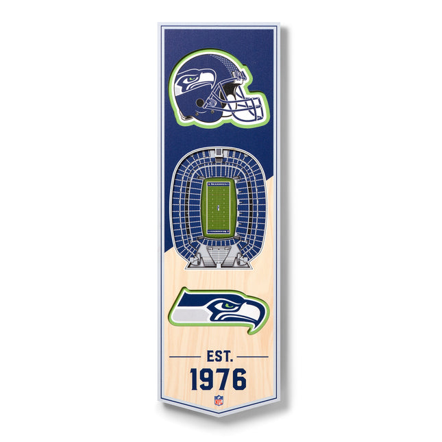 Seattle Seahawks 3D Stadium 6x19 Banners