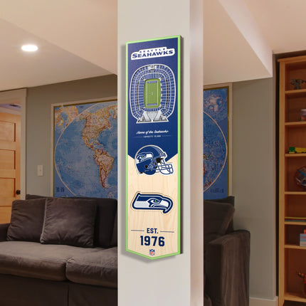 Seattle Seahawks 8x32 3D Stadium Banner
