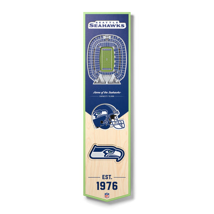 Seattle Seahawks 8x32 3D Stadium Banner