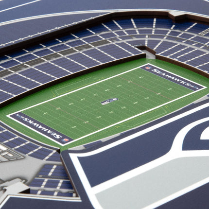 Seattle Seahawks 3D StadiumView Wall Art 12x12