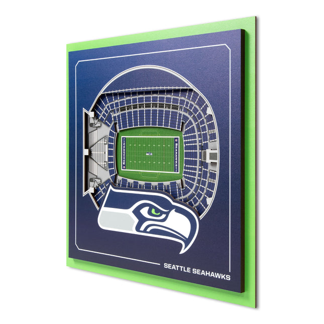 Seattle Seahawks 3D StadiumView Wall Art 12x12