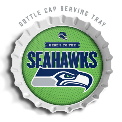 Seattle Seahawks Bottle Cap Serving Tray