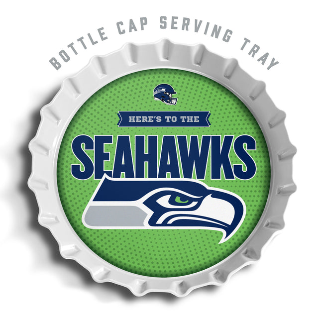 Seattle Seahawks Bottle Cap Serving Tray