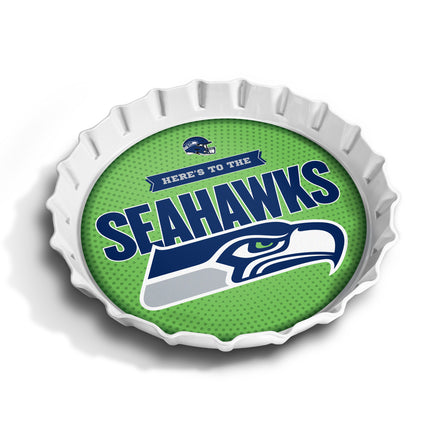 Seattle Seahawks Bottle Cap Serving Tray