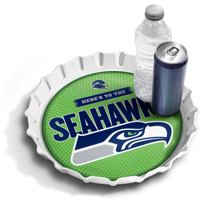 Seattle Seahawks Bottle Cap Serving Tray