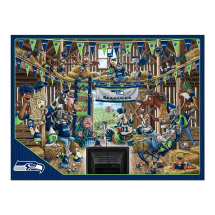 Seattle Seahawks Barnyard Fans Puzzle - 500 PC