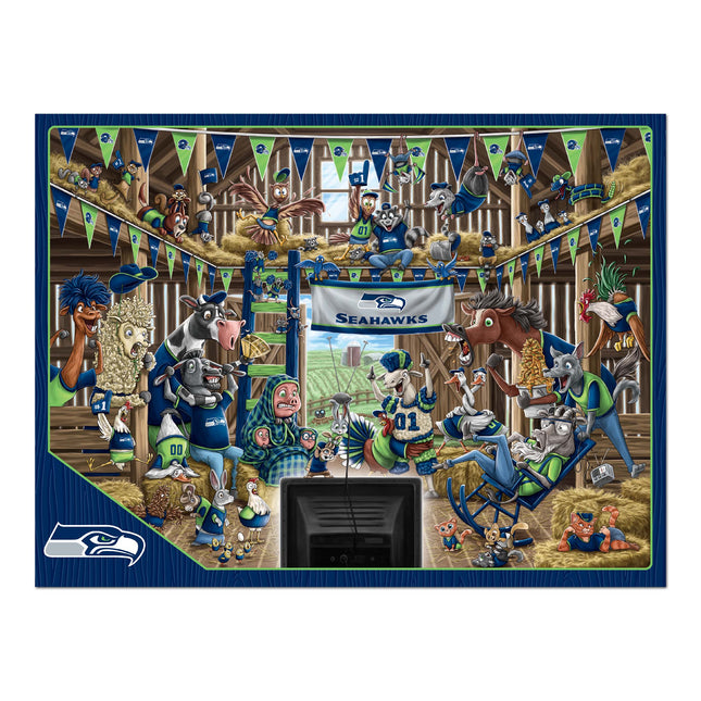 Seattle Seahawks Barnyard Fans Puzzle - 500 PC