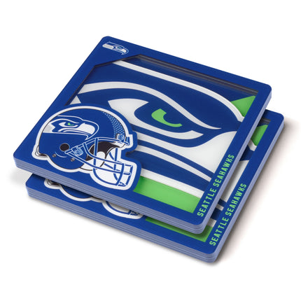 Seattle Seahawks 3D Logo Series Coasters