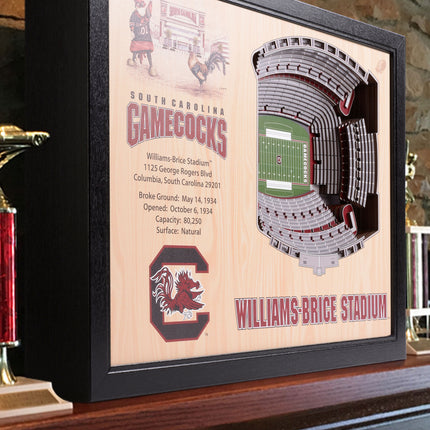 South Carolina Gamecocks 25-Layer StadiumViews 3D Wall Art