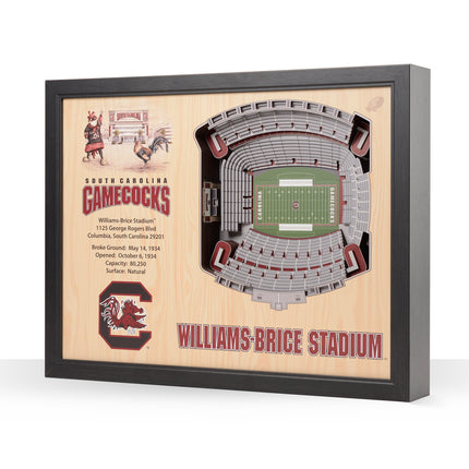 South Carolina Gamecocks 25-Layer StadiumViews 3D Wall Art