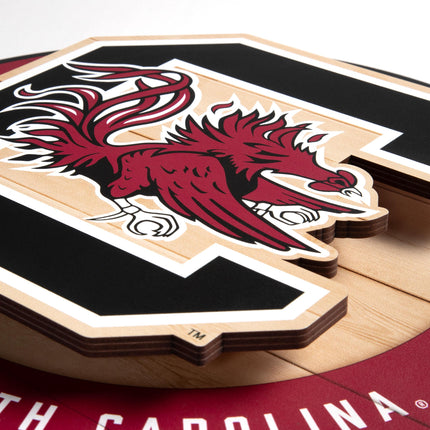 South Carolina Gamecocks 3DX Circle Backer Wall Art