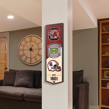 South Carolina Gamecocks 3D Stadium 6x19 Banners