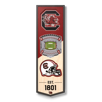 South Carolina Gamecocks 3D Stadium 6x19 Banners