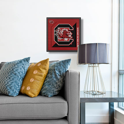 South Carolina Gamecocks 3D Logo Series Wall Art - 12x12