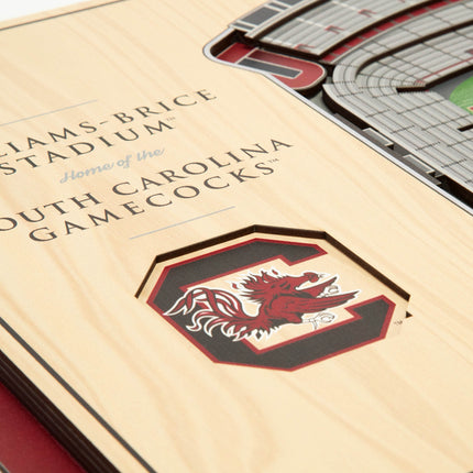 South Carolina Gamecocks 5-Layer 3D StadiumView Wall Art