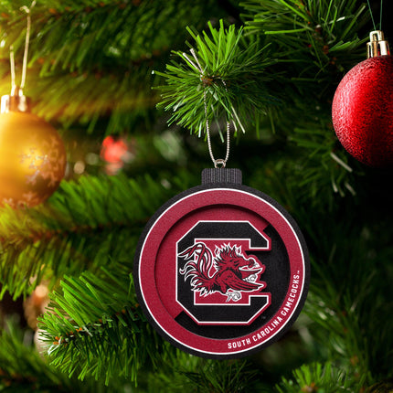 South Carolina Gamecocks 3D Logo Series Ornament