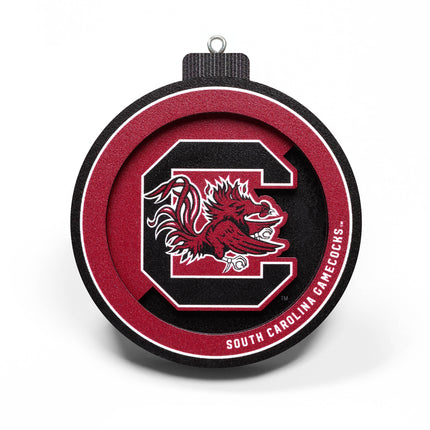 South Carolina Gamecocks 3D Logo Series Ornament