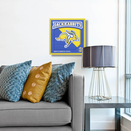 South Dakota State Jackrabbits 3D Logo Series Wall Art - 12x12