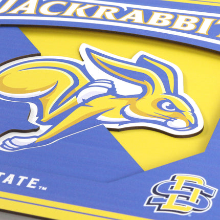 South Dakota State Jackrabbits 3D Logo Series Wall Art - 12x12