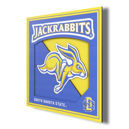 South Dakota State Jackrabbits 3D Logo Series Wall Art - 12x12