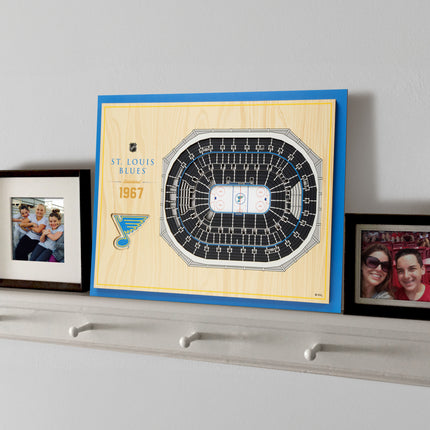 St. Louis Blues 5-Layer 3D StadiumView Wall Art