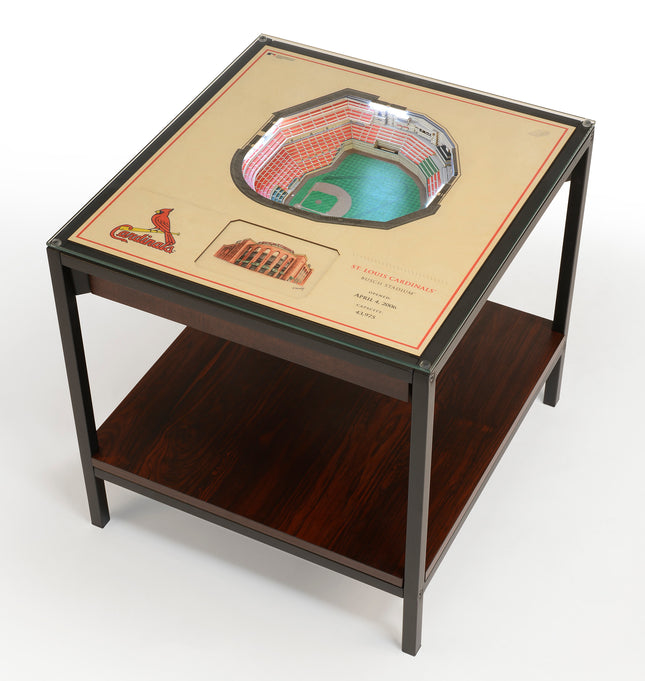 St. Louis Cardinals 25 Layer Stadium View Lighted End Table
