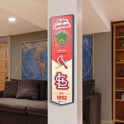 St. Louis Cardinals 8x32 3D Stadium Banner