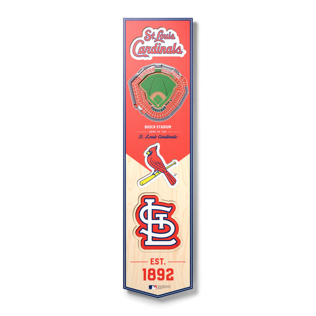 St. Louis Cardinals 8x32 3D Stadium Banner